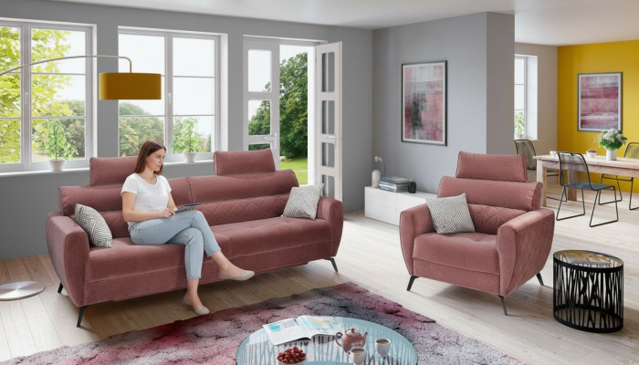 Lederen designbank gestoffeerde zit 2+1 sofa sets kunstleren set nieuw
