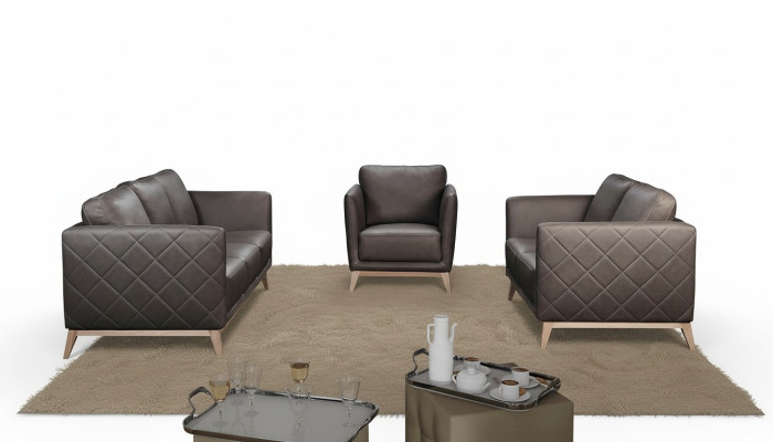 Leder Design Bankbekleding Zitje 2+1+1 Montagebankstel Bankstellen Kunstleder Set