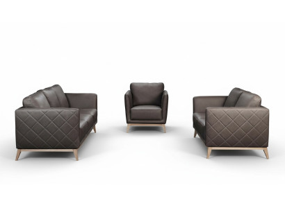 Sofaset 3+1 zits lederen bankstellen bank bekleding banken