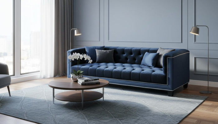 Elegante design bank gestoffeerde Chesterfield bank bankstellen banken driezits fluweel