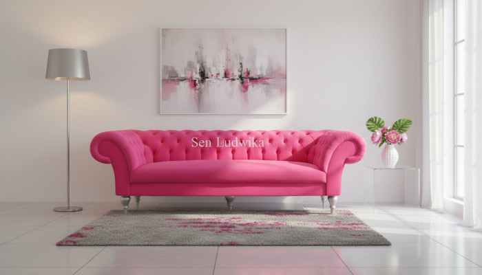 Stof Ontwerp Bank Bedekking Bankstellen Textiel Moderne Bank Chesterfield 3-Zits Roze
