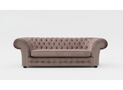 Bank 3-zits stofdesign bank gestoffeerde banken textiel modern chesterfield beige