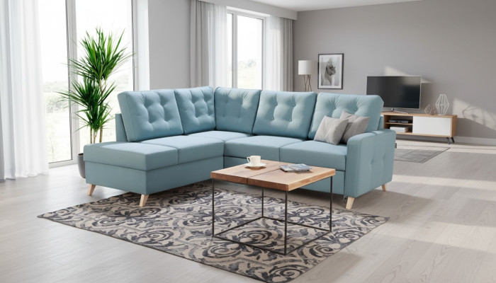 Slaapfunctie Stof Hoekbank L-vorm Bank Sofa Design Bank Bekleding Textiel Modern