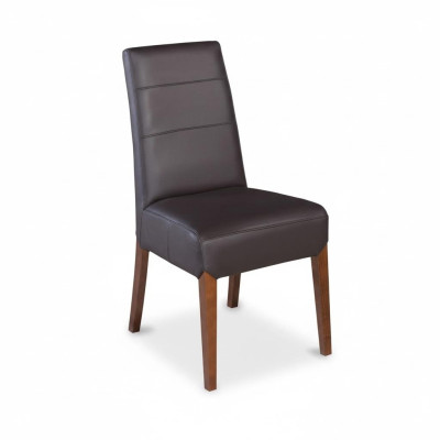 Eetkamer set van stoelen, bestaande uit 2 stoelen met leuningen en zitkussens van massief hout.