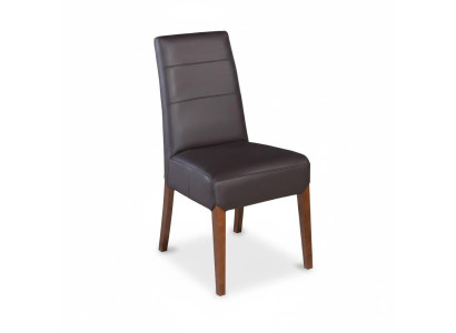 Eetkamer set van stoelen, bestaande uit 2 stoelen met leuningen en zitkussens van massief hout.