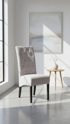 Chesterfield designer massief houten eetkamerstoel designer stoelen bekleding.