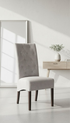 Stoel 6x Stoelen Groep Set Woon - Eetkamer Garnituur Hout Leunen Leder Textiel