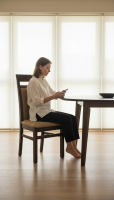 Stoel 6x Stoelen Groep Set Woon- Eetkamer Garnituur Hout Leun Textiel Leer