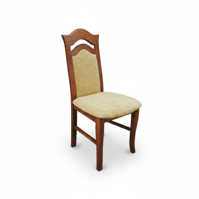 Eetkamerset ontwerp stoel set 4x stoelen met leunstoel zitting bekleding massief