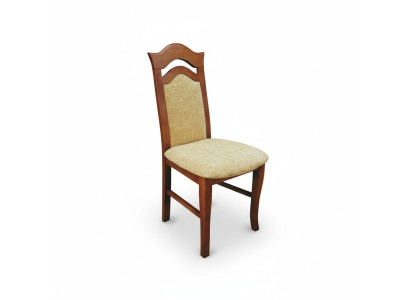 Eetkamerset ontwerp stoel set 4x stoelen met leunstoel zitting bekleding massief