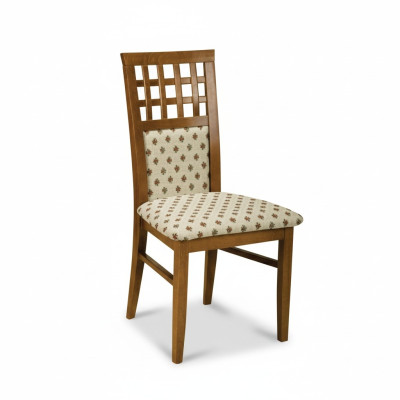 Gevoerde eetkamerstoelen 6x stoelgroep stoelenset textiel stof hout