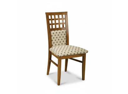 Gevoerde eetkamerstoelen 6x stoelgroep stoelenset textiel stof hout