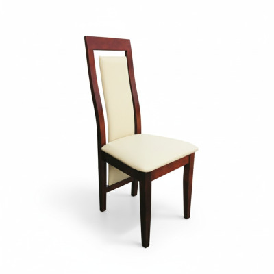 Leenstoel Massief Hout Stoel Hout Leer Bekleding Stoelen Horeca Ontwerp