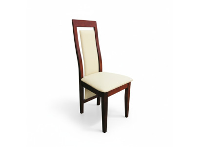 Leenstoel Massief Hout Stoel Hout Leer Bekleding Stoelen Horeca Ontwerp