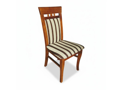 Ontwerpstoelset 4x stoelen hout textiel bekleding stoelen gastronomische stof eetkamer.