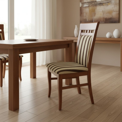 Stel 8x Stoel Ontwerp Fauteuil Gestoffeerde Stoelen Horeca Eetkamer Stof Massief