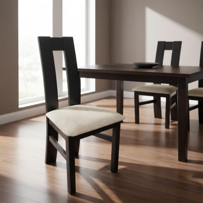 Ontwerpset 4x stoelen hout textiel gestoffeerde stoelen horeca eetkamer stof