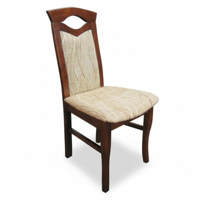 Stel 4x stoelen stoel ontwerp hout textiel gestoffeerd stoelen restaurant eetkamer stof