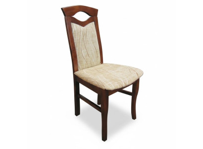 Stel 4x stoelen stoel ontwerp hout textiel gestoffeerd stoelen restaurant eetkamer stof