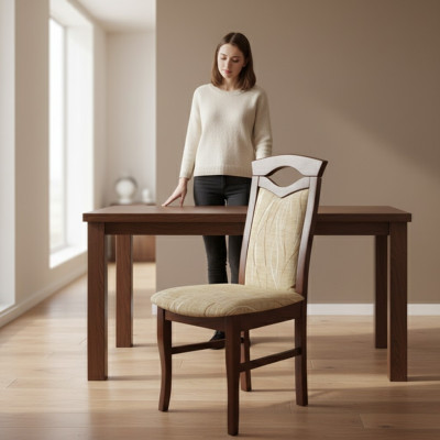 Ontwerp Fauteuil Bekleding Set 6x Stoelen Stoel Textiel Horeca Eetkamer Stof Nieuw