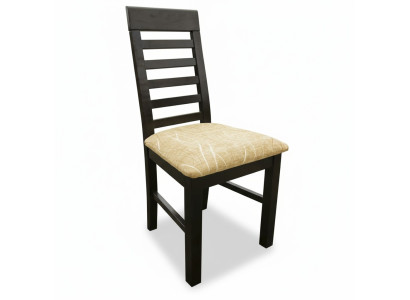 Stel 2x fauteuilstoel ontwerp hout stof gestoffeerde eetkamerstoelen textiel horeca