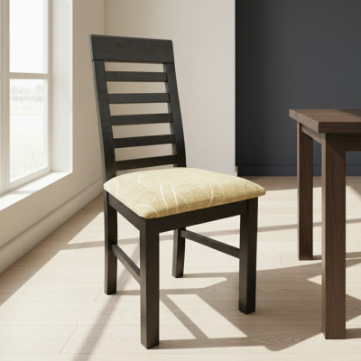 Zet 4x Stoel stoel Ontwerper hout bekleding textiel stoelen Gastro eetkamer