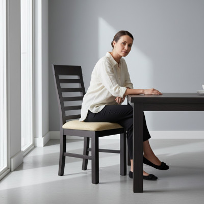 Ontwerp fauteuil bekleding set 6x stoelen stoel hout textiel horeca eetkamer stof