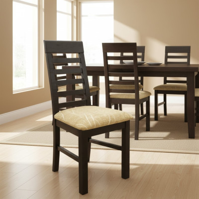 Ontwerp fauteuil bekleding set 6x stoelen stoel hout textiel horeca eetkamer stof