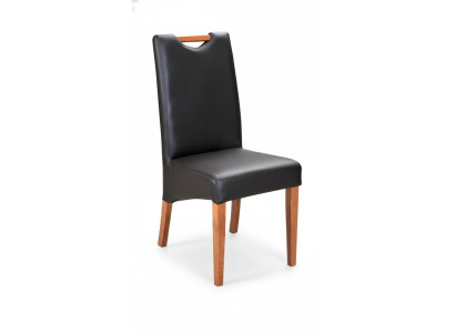 Fauteuil Ontwerp Stoel Hout Leer Bekleding Eetkamer Lederen Horeca Stoel