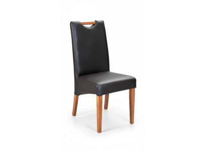 Ontwerp fauteuil bekleding set 2x stoel hout 100% leer stoelen eetkamer Nieuw