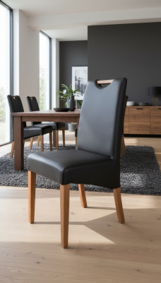 Ontwerpstoel Groep 6x Stoel Set Fauteuil 100% Leer Nieuwe Eetkamer