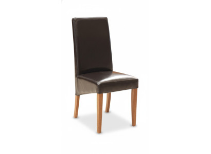 Stel 2x Eetkamerstoelen Stoelen Ontwerper Hout Beklede Stoelen Horeca Eetkamer 100% Leer