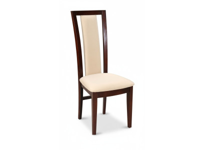 Zet 2x fauteuils stoel ontwerper hout leer gestoffeerde stoelen restaurant eetkamer
