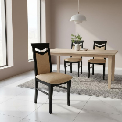 Fauteuil Stoel Designer Hout Stof Bekleding Stoelen Horeca Eetkamer Textiel