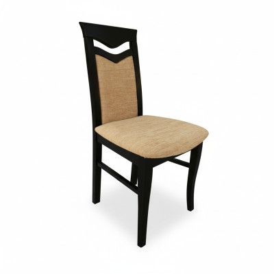 Klassieke 4x fauteuil stoel ontwerper hout stof gestoffeerde stoelen restaurant eetkamer