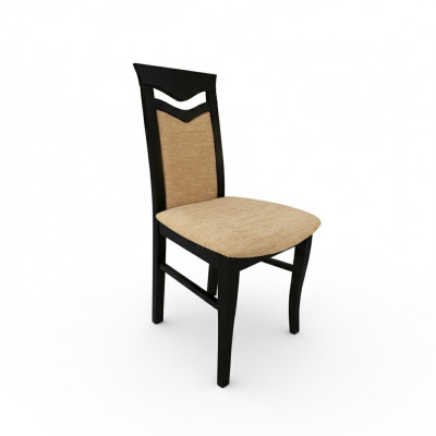 Design Set 6x Stoelen Stoel Hout Textiel Bekleding Stoelen Restaurant Eetkamer Stof