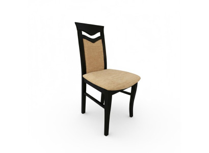 Design Set 6x Stoelen Stoel Hout Textiel Bekleding Stoelen Restaurant Eetkamer Stof