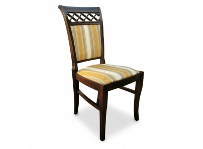 Zet 2x Stoel Fauteuil Ontwerp Hout Stof Stoelen Bekleding Horeca Eetkamer Textiel