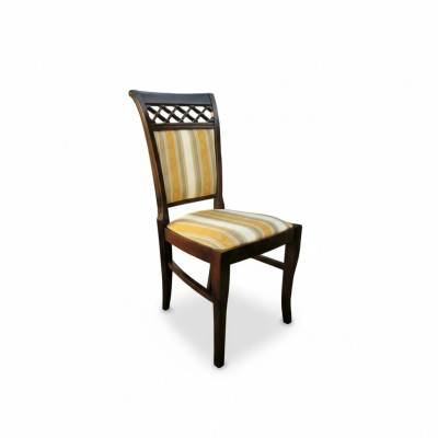 Design Set 4x Stoelstoel Hout Textiel Bekleed Stoelen Horeca Stof Nieuw Eetkamer