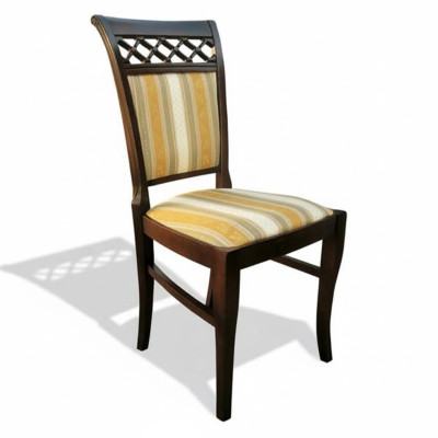 Stel 8x Stoelstoelen Designer Hout Stof Bekledingstoelen Horeca Eetkamer Textiel