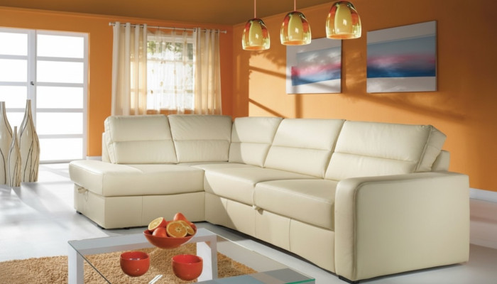 Eckbank Woonlandschap Eck 100% Leer Bankstel Modern