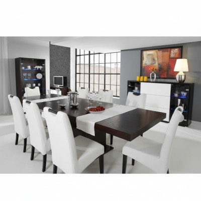 Compleet eetkamer set met eettafel + 6 stoelen, eetkamer set, eetgroep, houten tafel