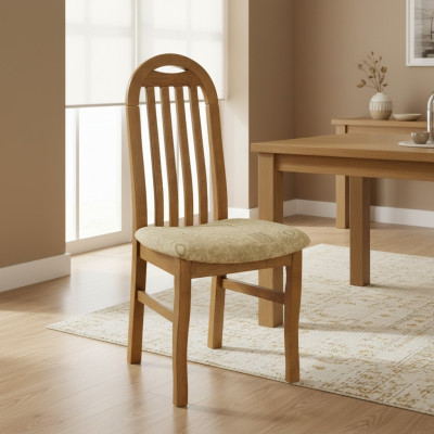 Ontwerpstoel Set 2x Fauteuil Massief Hout Eetkamer Nieuwe Bekleding Horecastof