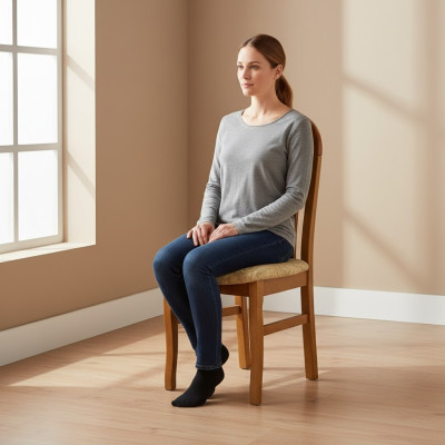 Zet 4x Stoelontwerp Houten Textiel Bekleding Gastro Stoelen Eetkamer Stof