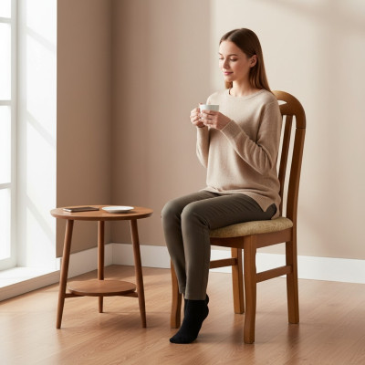 Stel 8x Stoelstoelen Designer Hout Textiel Beklede stoelen Gastro Eetkamer Stof