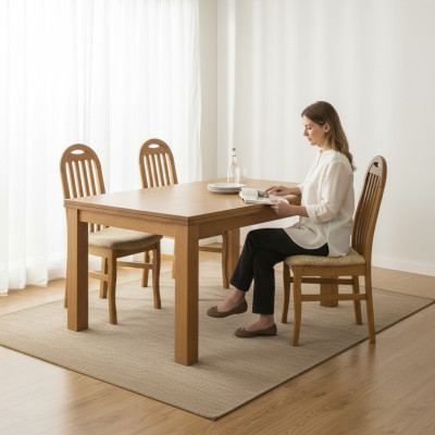Stoelen 10x Set Armstoelen Massief hout Eetkamer Gestoffeerde Stoelen Eetkamer Stoel