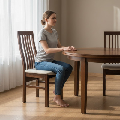Ontwerpset 4x Stoelstoel Hout Textiel Bekleding Horecastoelen Eetkamerstof