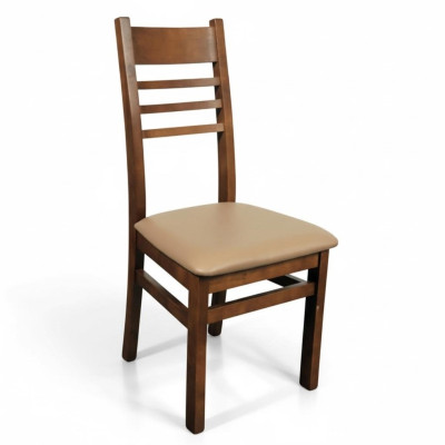 Zet 4x Stoelen Stoel Ontwerp Hout Leer Beklede Stoelen Horeca Eetkamer