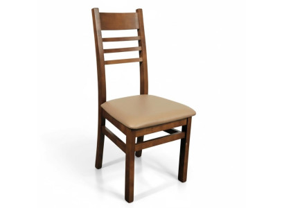 Zet 4x Stoelen Stoel Ontwerp Hout Leer Beklede Stoelen Horeca Eetkamer