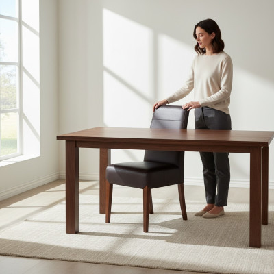 Ligstoel Gastro Design Stoel Hout Bekleding Eetkamer Lederen Stoel Stoelen